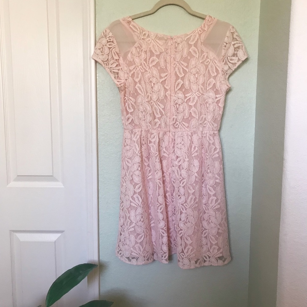 UO Light Pink Lace Dress - Picture 5 of 5